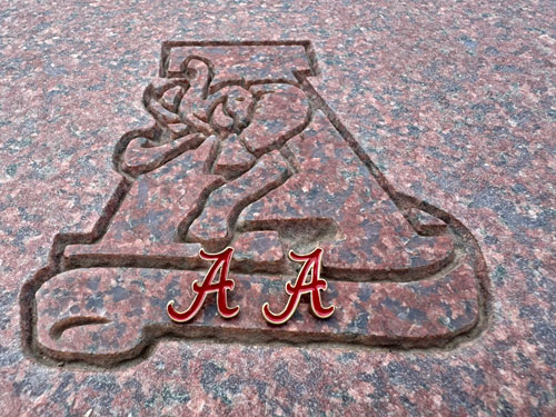 Alabama Crimson Tide Enamel Stud Earrings in Crimson