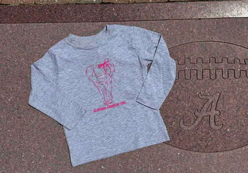 Walking Elephant Pink Ink Toddler Long Sleeve T-Shirt