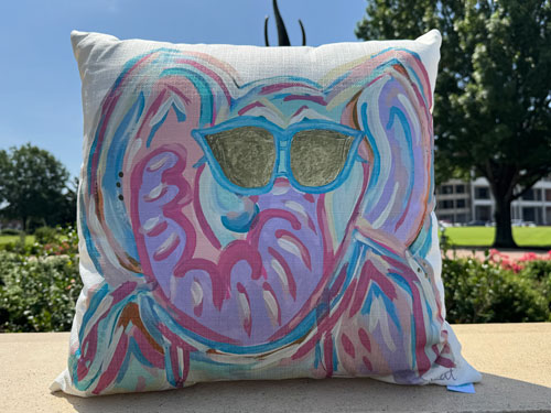 Watercolor Elephant Pillow
