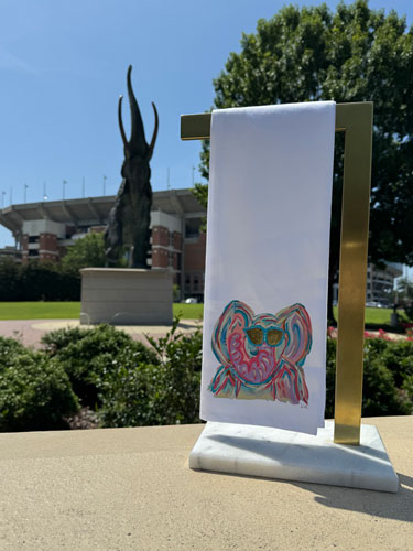 Watercolor Elephant Tea Towel