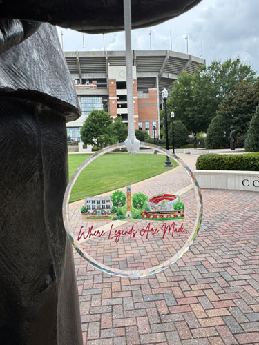 Where Legends are Made Landmark Glass Christmas Ornament