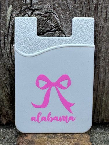 Pink Alabama/Bow Phone Wallet