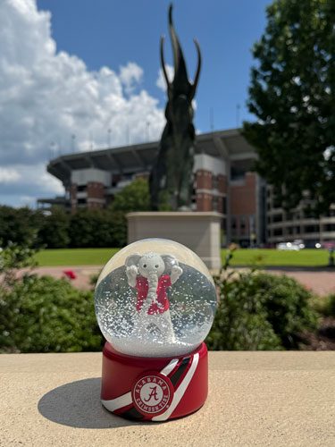 The University of Alabama/Big Al Water Snow Globe