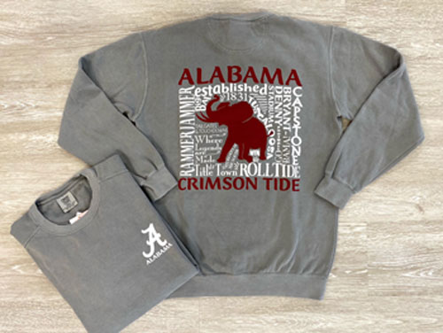 Pachyderm Verbiage Crew Neck Sweatshirt